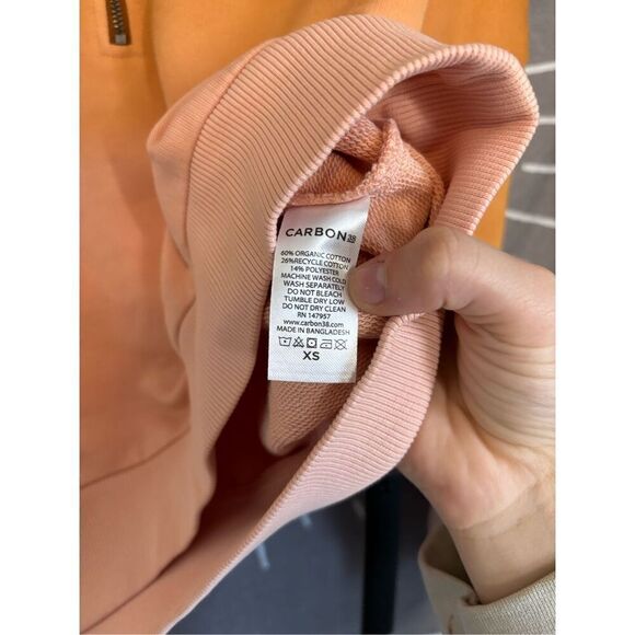 NWT Carbon38 Ombré French Terry Half Zip Cactus - Picture 9 of 11
